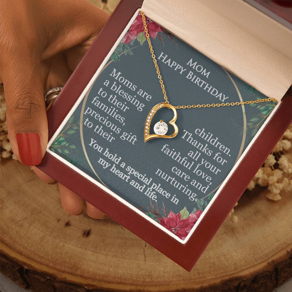 Mom Happy Birthday- Forever Love Necklace