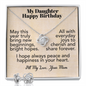 My Daughter- Happy Birthday - Love Knot Necklace & Earring Set