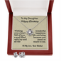 To My Daughter-Love Knot Necklace & Earring Set