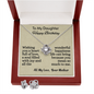 To My Daughter Happy Birthday-Love Knot Necklace & Earring Set