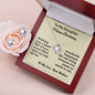 To My Daughter Happy Birthday-Love Knot Necklace & Earring Set