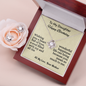 To My Daughter-Love Knot Necklace & Earring Set