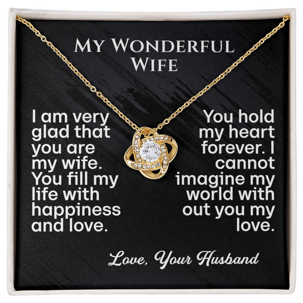 My Wonderful Wife- Love Knot Necklace