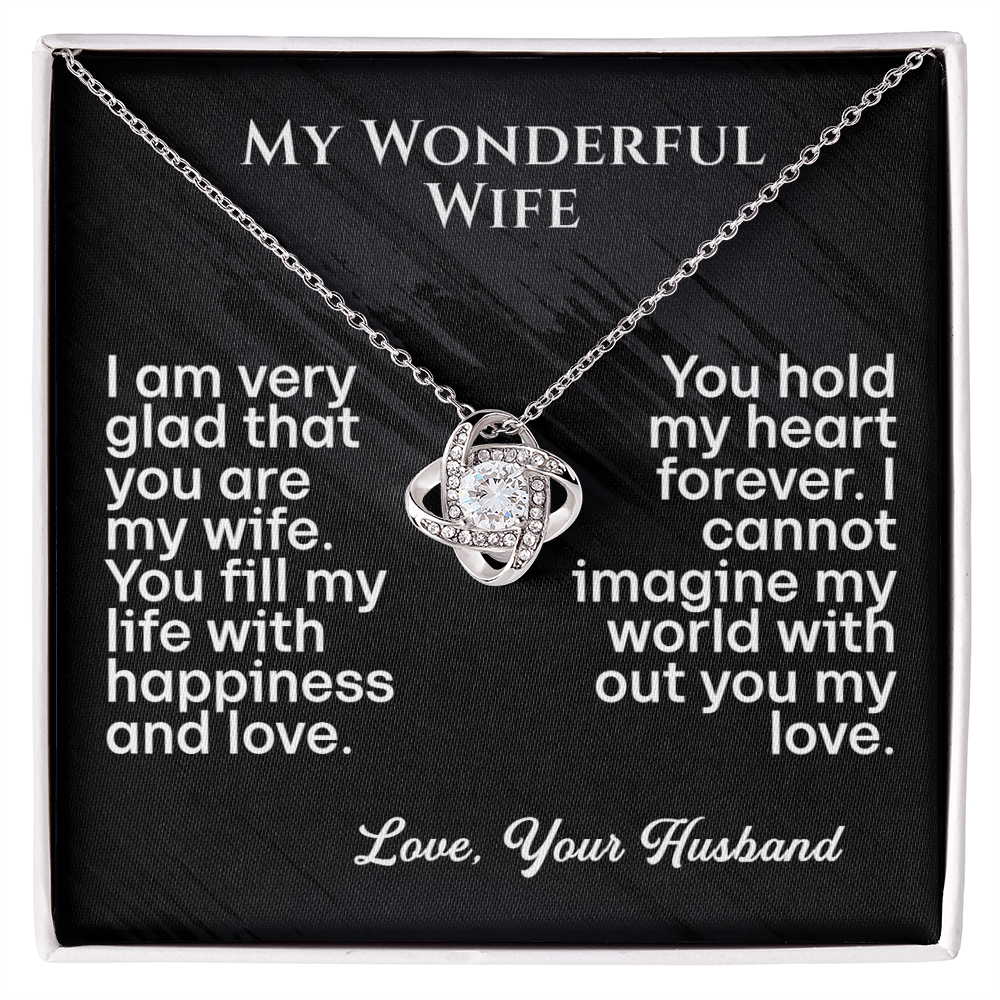 My Wonderful Wife- Love Knot Necklace