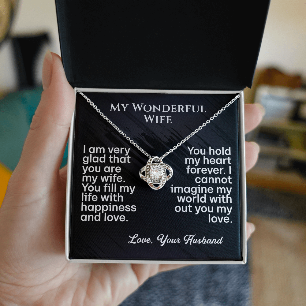 My Wonderful Wife- Love Knot Necklace