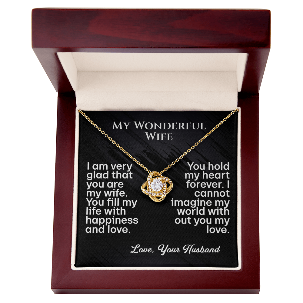 My Wonderful Wife- Love Knot Necklace