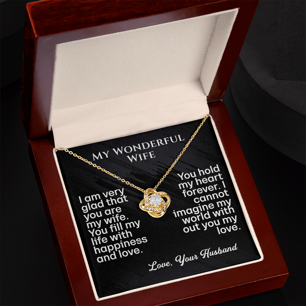 My Wonderful Wife- Love Knot Necklace