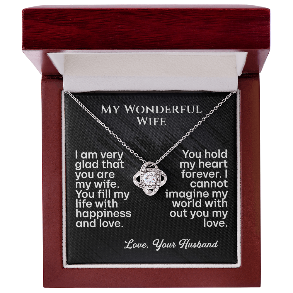 My Wonderful Wife- Love Knot Necklace