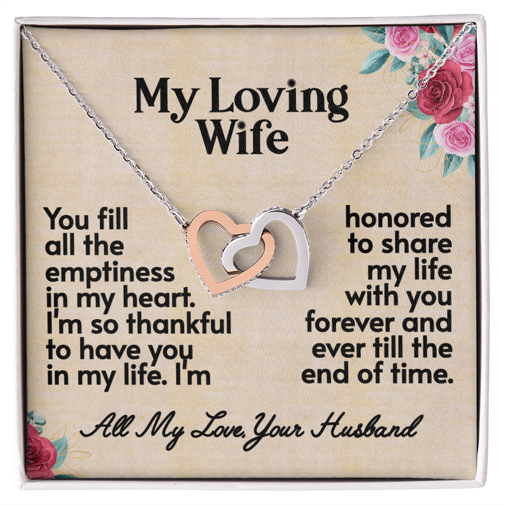 My Loving Wife- Interlocking Hearts Necklace