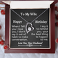 To My Wife- Happy Birthday-Forever Love Necklace
