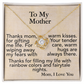 To My Mother- Love Knot Necklace
