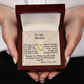 To My Mother- Love Knot Necklace