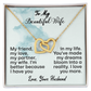 To My Beautiful Wife- Interlocking Hearts Necklace
