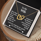 To My Wife-Interlocking Hearts Necklace