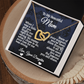 To My Beautiful Mom- Interlocking Hearts Necklace