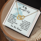 To My Beautiful Wife- Interlocking Hearts Necklace