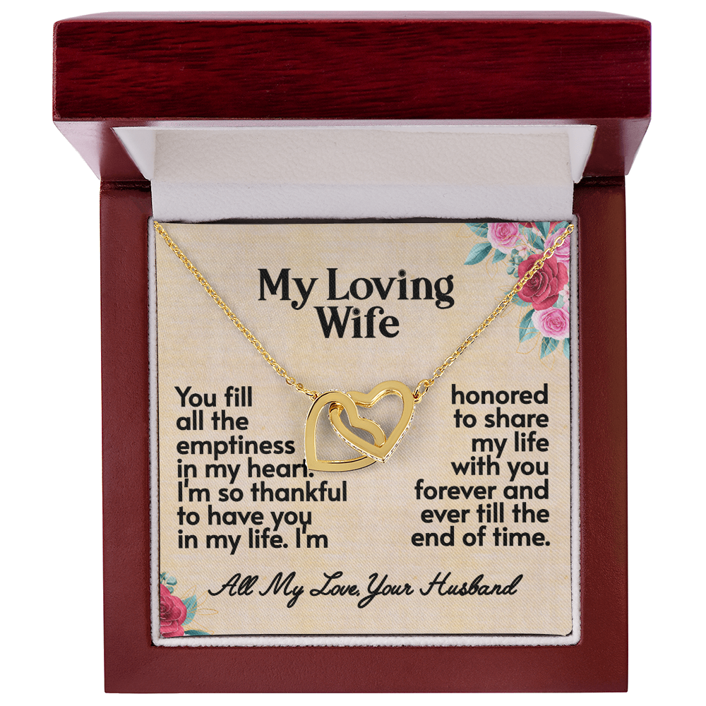 My Loving Wife- Interlocking Hearts  Necklace
