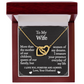 To My Wife-Interlocking Hearts Necklace