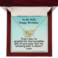 To My Wife Happy Birthday-Interlocking Hearts Necklace