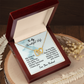 To My Beautiful Wife- Interlocking Hearts Necklace