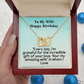 To My Wife Happy Birthday-Interlocking Hearts Necklace