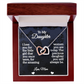 To My Daughter-Interlocking Hearts Necklace