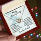 To My Beautiful Wife- Interlocking Hearts Necklace